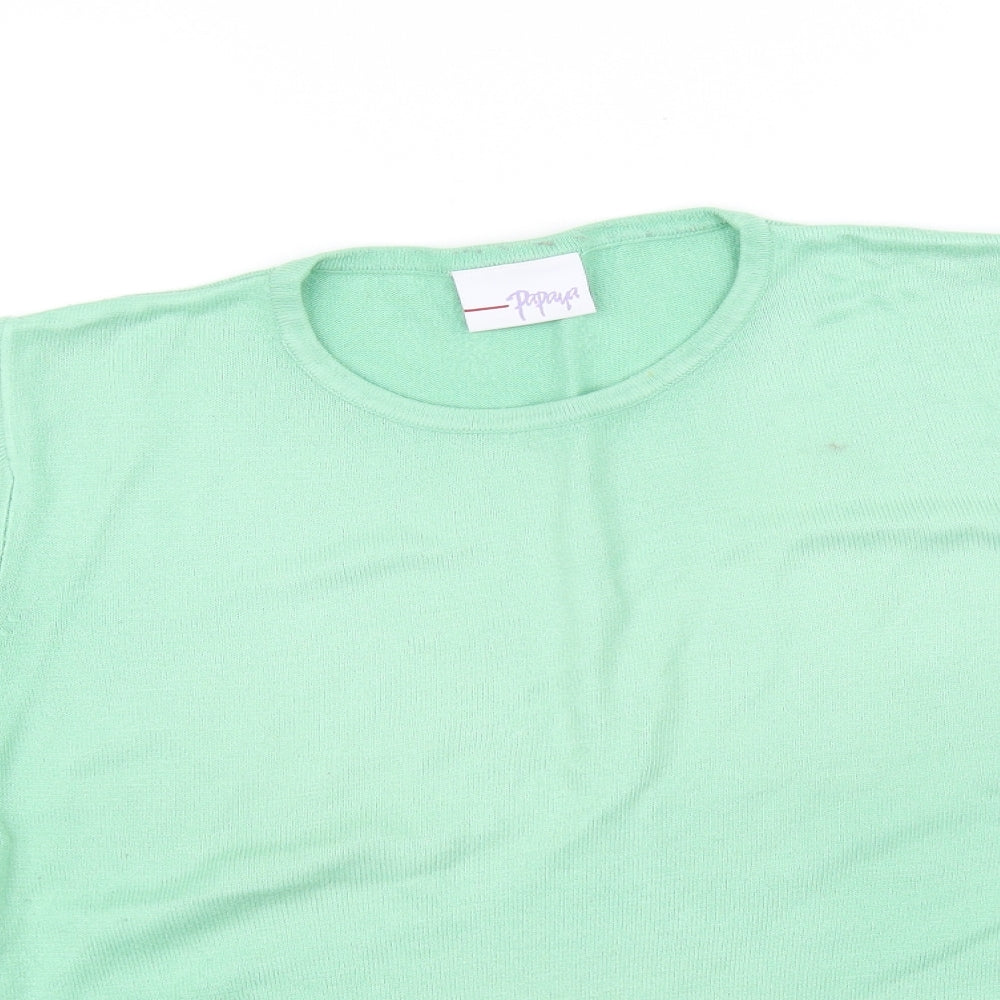 Papaya Womens Green   Basic T-Shirt Size L