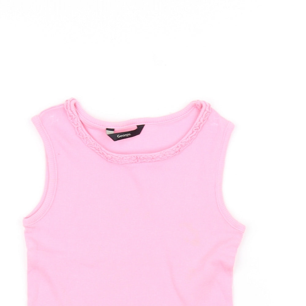 George Girls Pink   Pullover Jumper Size 6-7 Years