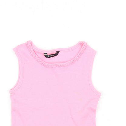 George Girls Pink   Pullover Jumper Size 6-7 Years