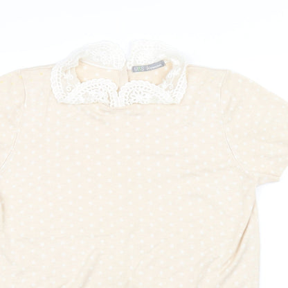 Marks & Spencer Womens Beige   Pullover Jumper Size 16