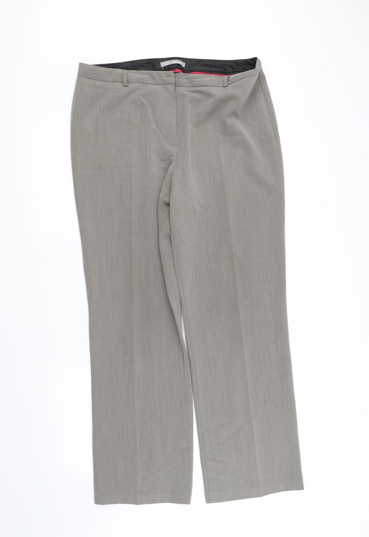 m&s Womens Grey   Trousers  Size 14 L33 in