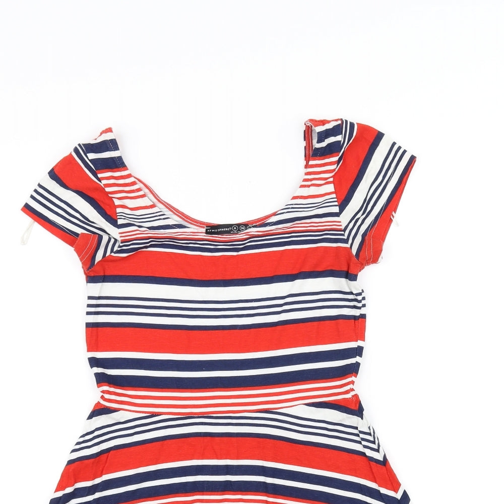 Atmosphere Womens Red Striped  Bodycon  Size 8