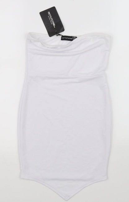 PRETTYLITTLETHING pretty littl thing Womens Yellow   Basic T-Shirt Size 6