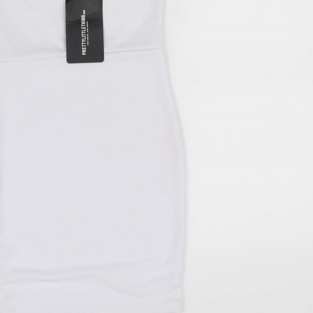 PRETTYLITTLETHING pretty littl thing Womens Yellow   Basic T-Shirt Size 6
