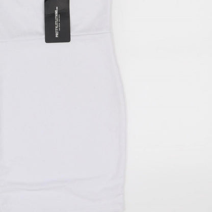 PRETTYLITTLETHING pretty littl thing Womens Yellow   Basic T-Shirt Size 6