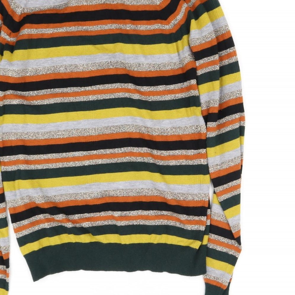 Next Womens Multicoloured Striped  Cape Jumper Size 10