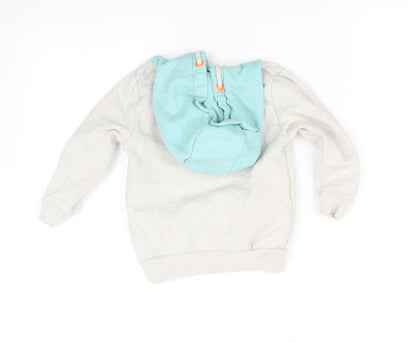 pre worn Girls White   Pullover Hoodie Size 2-3 Years