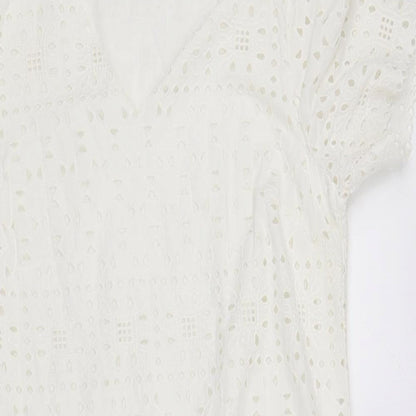M&Co Womens White   Fit & Flare  Size 12