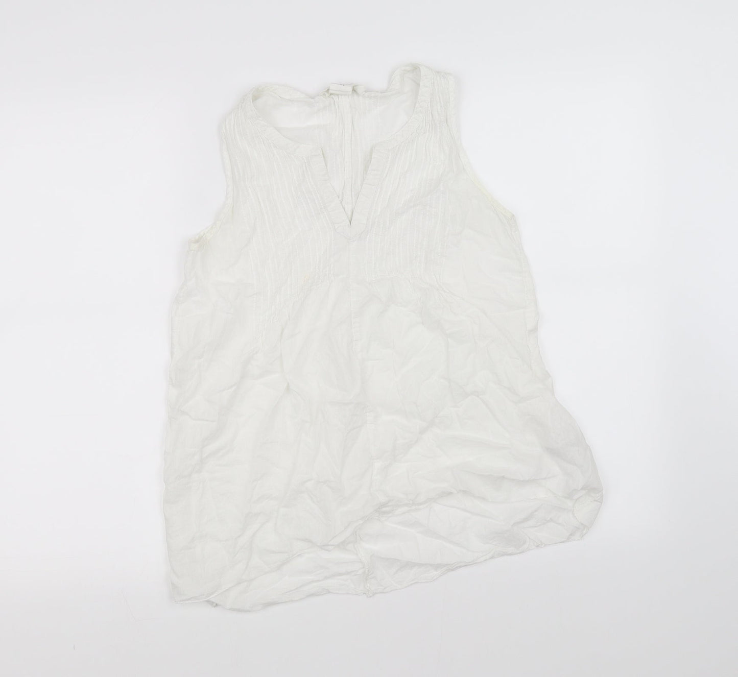 Womens UK Size 4 logg White Basic T-Shirt