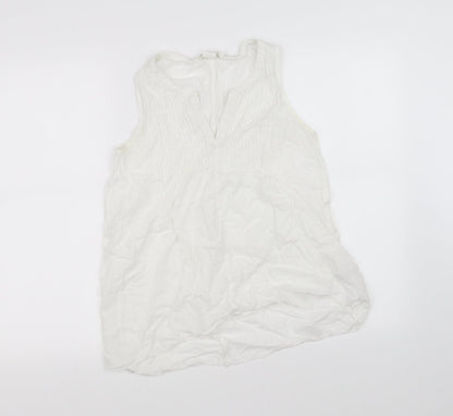 Womens UK Size 4 logg White Basic T-Shirt