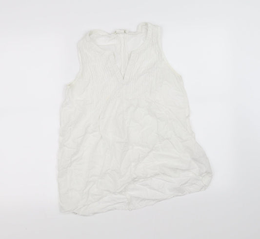 Womens UK Size 4 logg White Basic T-Shirt