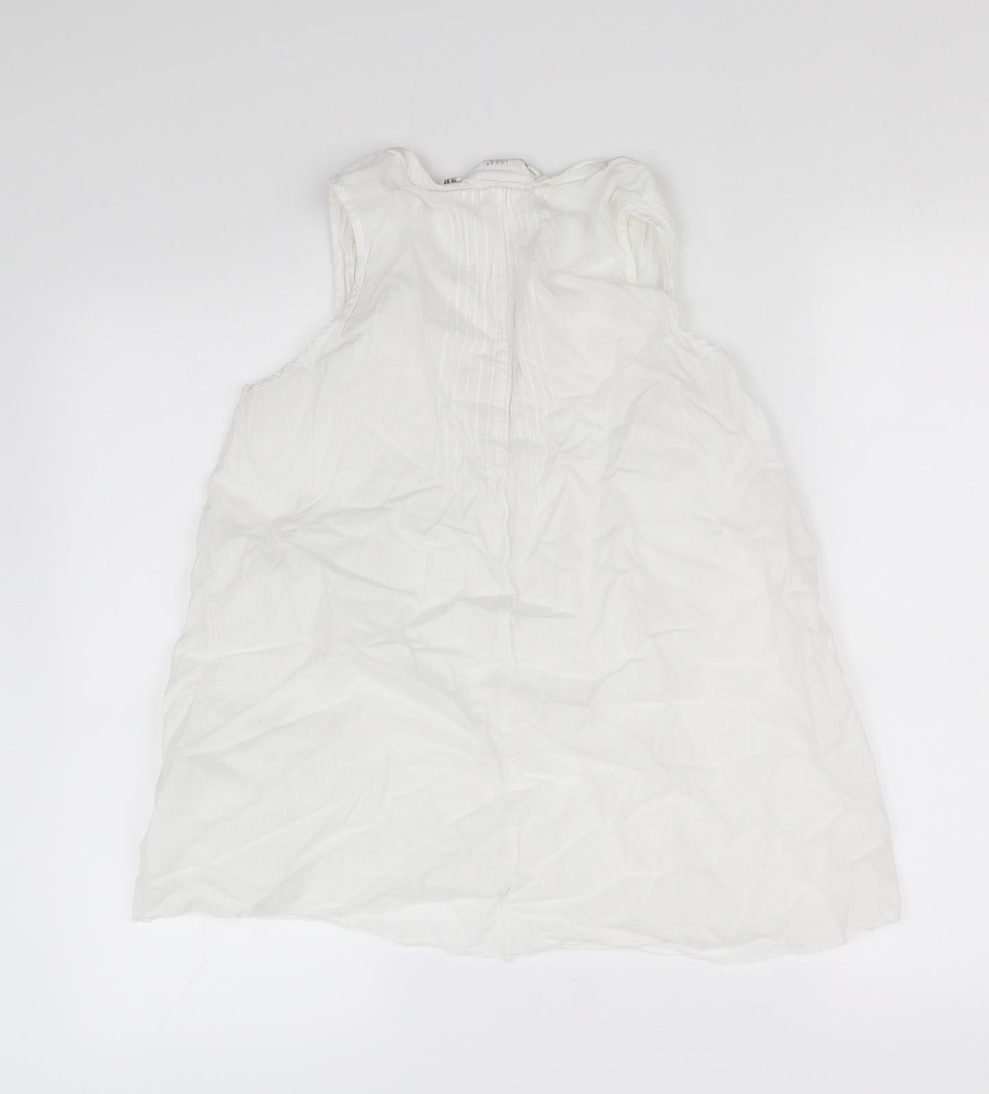 Womens UK Size 4 logg White Basic T-Shirt
