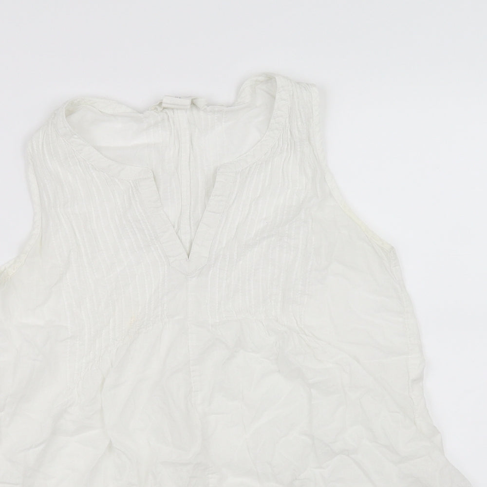 Womens UK Size 4 logg White Basic T-Shirt