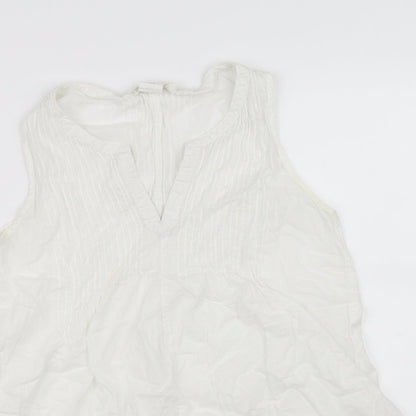 Womens UK Size 4 logg White Basic T-Shirt
