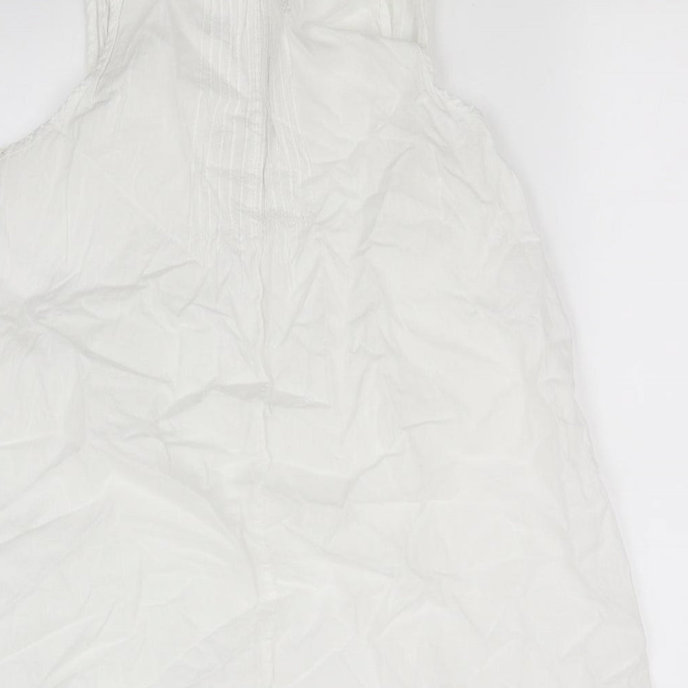 Womens UK Size 4 logg White Basic T-Shirt