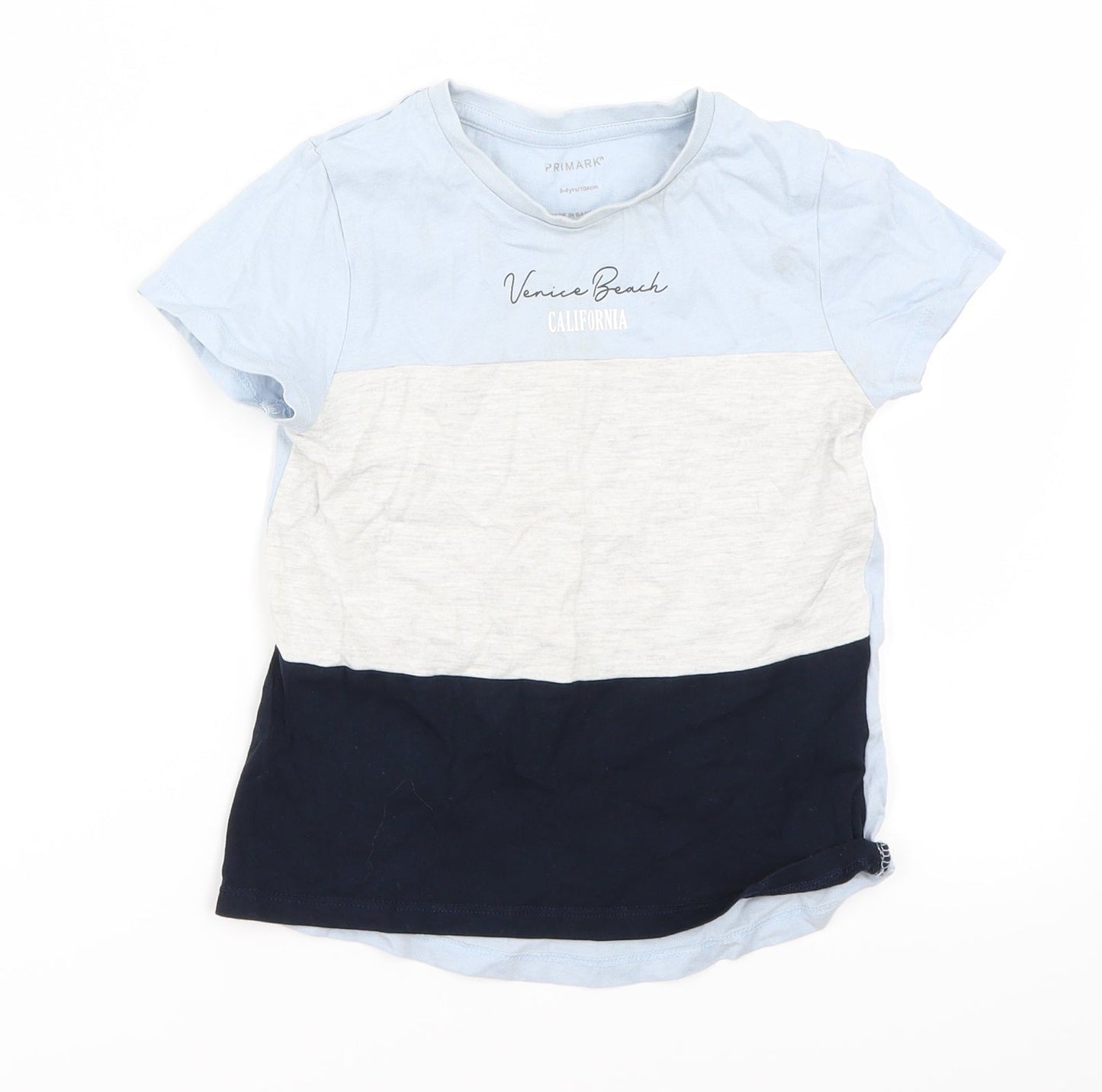 Primark Boys Blue   Basic T-Shirt Size 3-4 Years