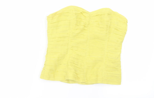 Coast Womens Yellow   Cropped T-Shirt Size 10