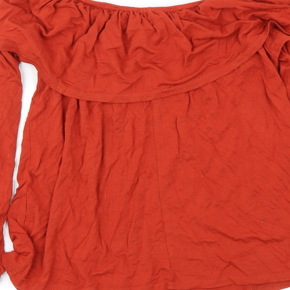 Womens UK Size 8 Atmosphere Brown Basic Blouse