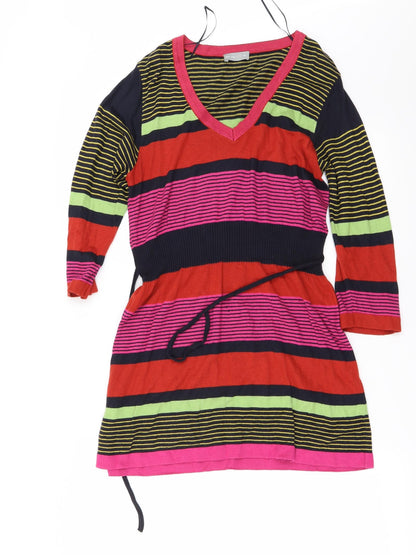 Per Una Womens Red Striped  A-Line  Size 14