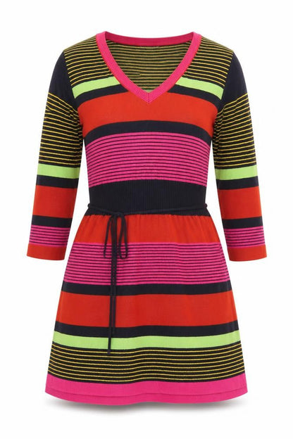 Per Una Womens Red Striped  A-Line  Size 14