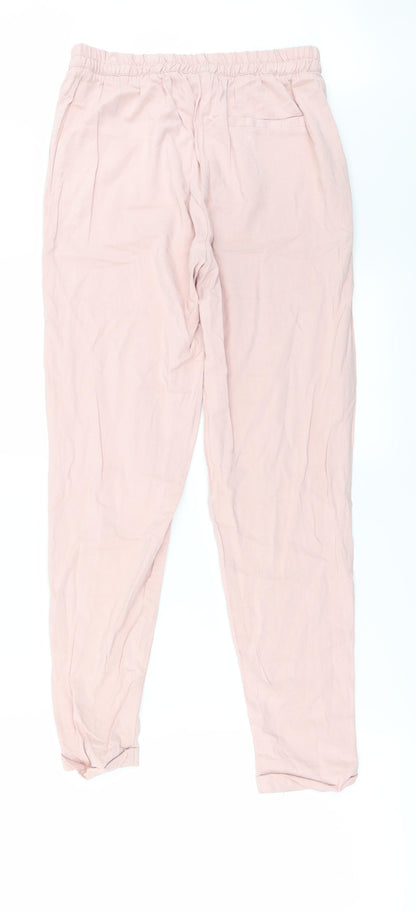 Womens UK Size S Preworn Regular Fit  Pink Trousers