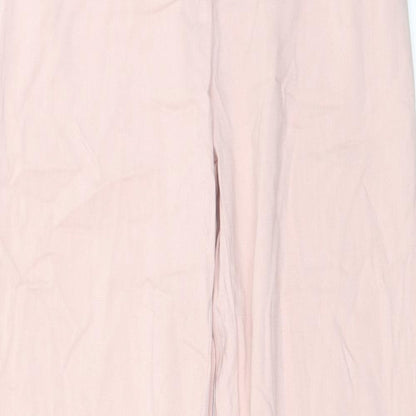 Womens UK Size S Preworn Regular Fit  Pink Trousers