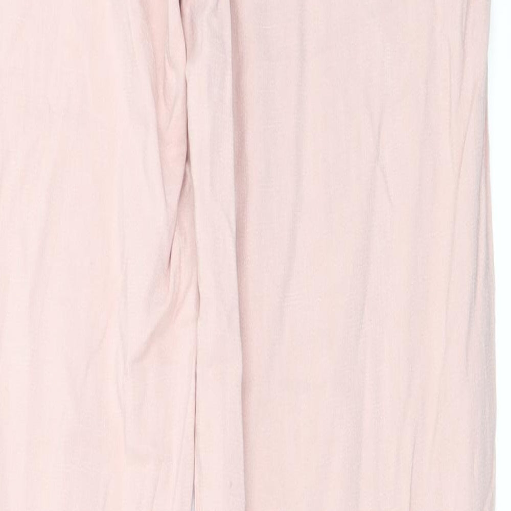 Womens UK Size S Preworn Regular Fit  Pink Trousers