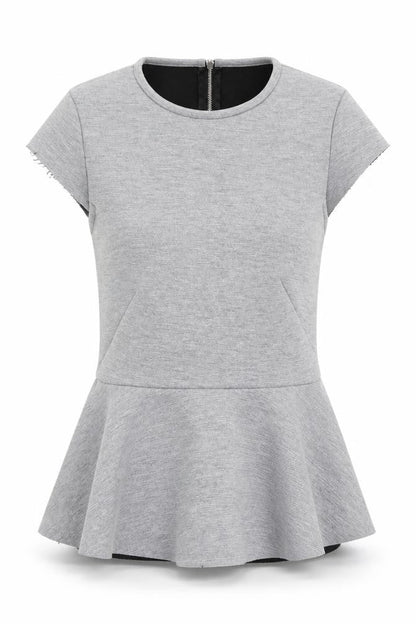Womens UK Size 4 H&M Grey Basic T-Shirt
