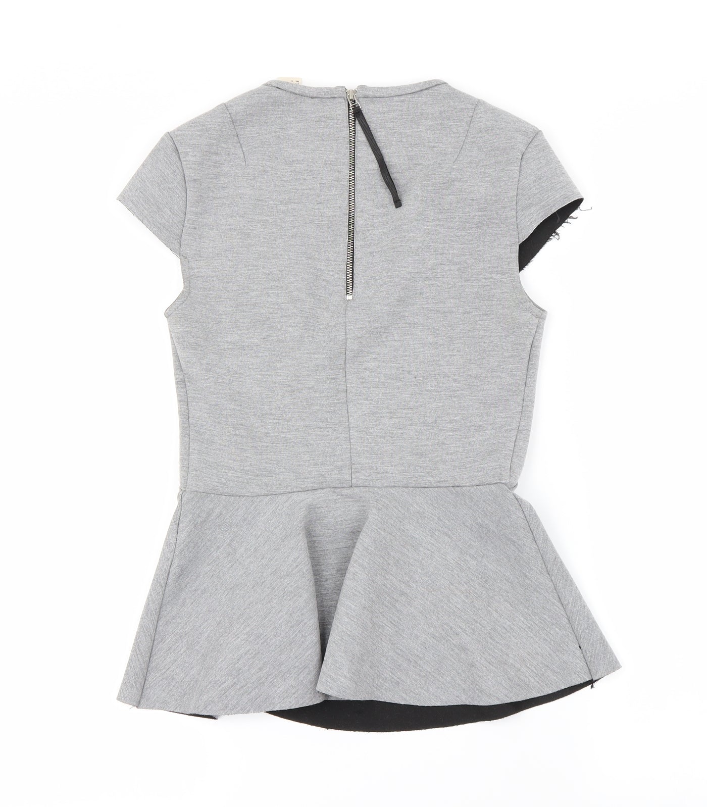 Womens UK Size 4 H&M Grey Basic T-Shirt