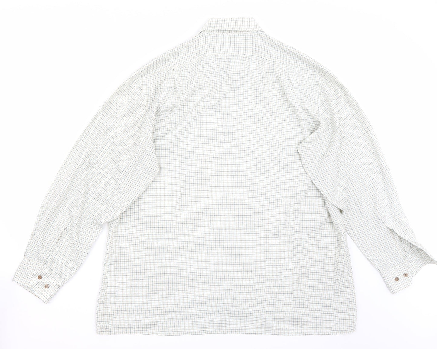 Mens UK Size 16 Littlewoods White  Button-Up Long Sleeve Casual Shirt