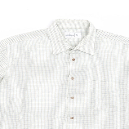 Mens UK Size 16 Littlewoods White  Button-Up Long Sleeve Casual Shirt