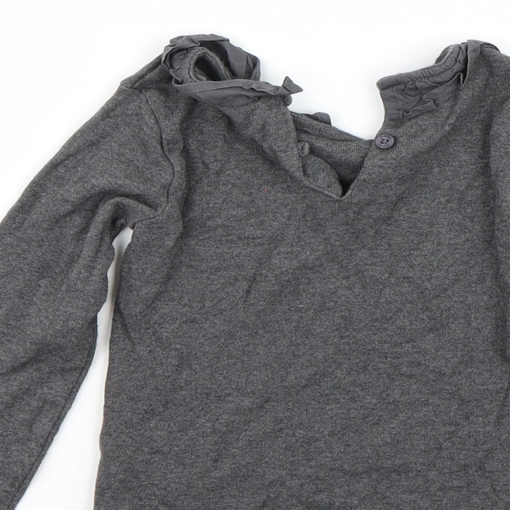 NEXT Girls Grey   Basic T-Shirt Size 2-3 Years