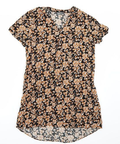 Papaya Womens Black Floral  A-Line  Size 10