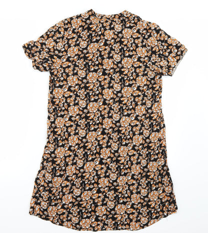 Papaya Womens Black Floral  A-Line  Size 10