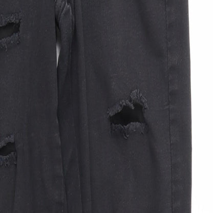 Denim & Co. Womens Black  Denim Skinny Jeans Size 4 L28 in