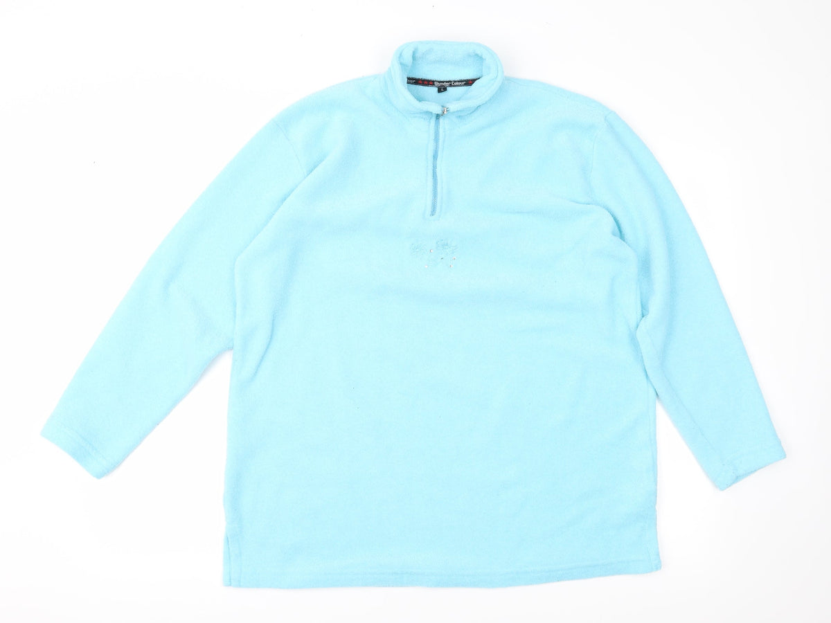 Wunder Colour Womens Blue  Fleece Jacket  Size L