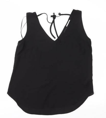 Womens UK Size 12 Preworn Black Basic Blouse