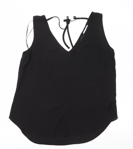 Womens UK Size 12 Preworn Black Basic Blouse