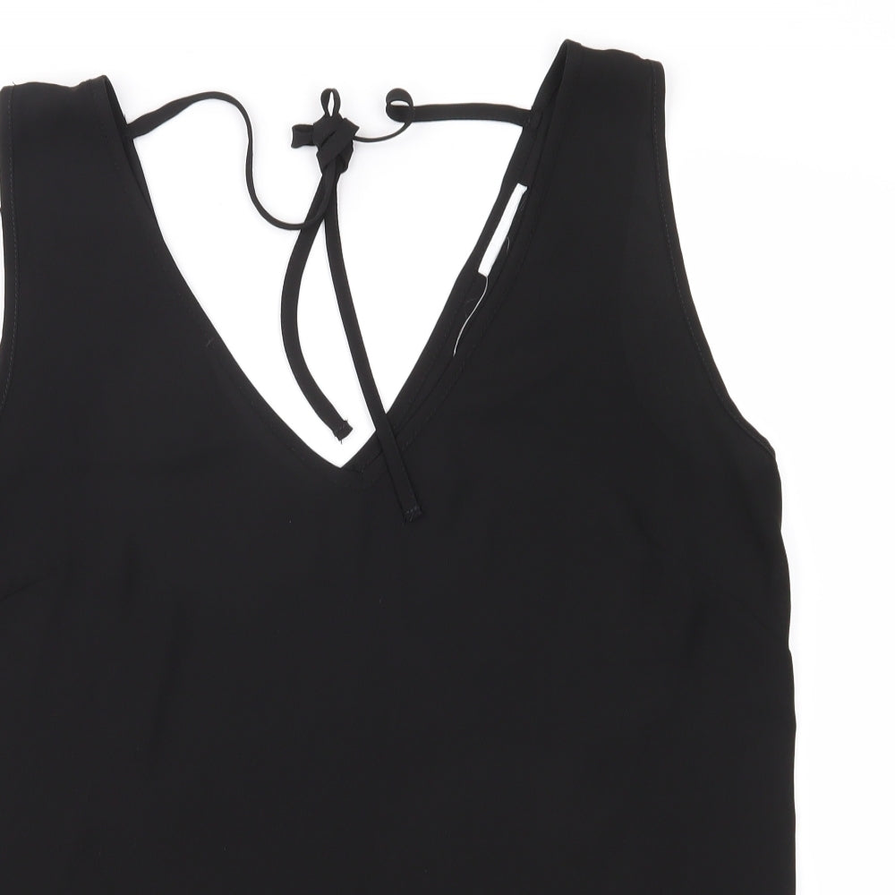 Womens UK Size 12 Preworn Black Basic Blouse