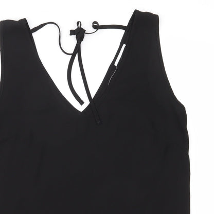 Womens UK Size 12 Preworn Black Basic Blouse