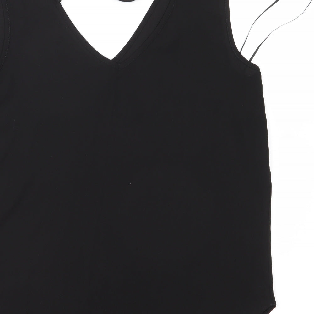 Womens UK Size 12 Preworn Black Basic Blouse