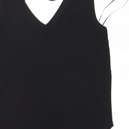 Womens UK Size 12 Preworn Black Basic Blouse
