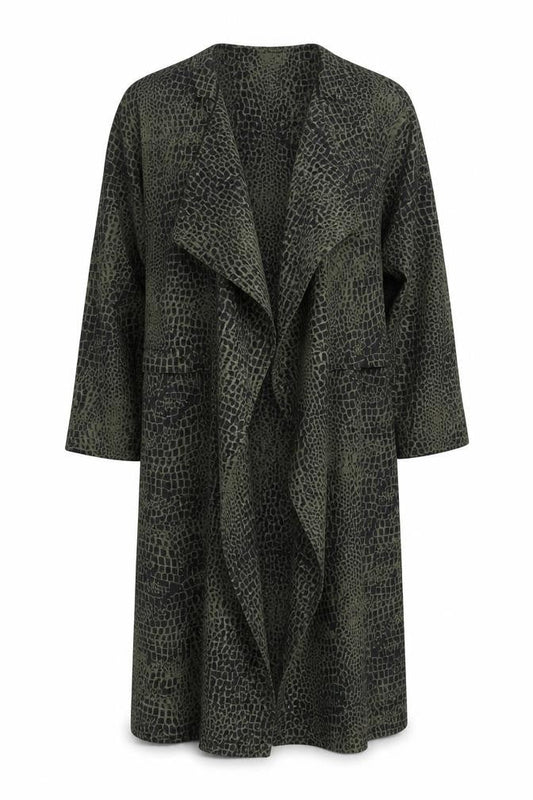 Womens UK Size 6 Divided Green Overcoat