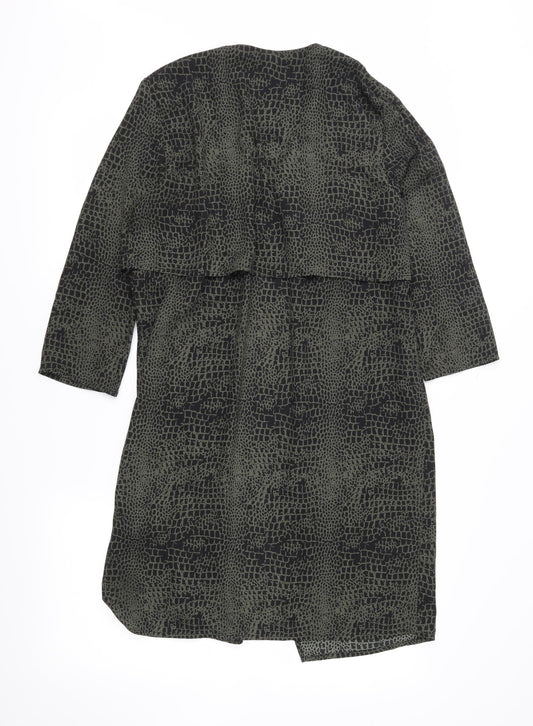 Womens UK Size 6 Divided Green Overcoat