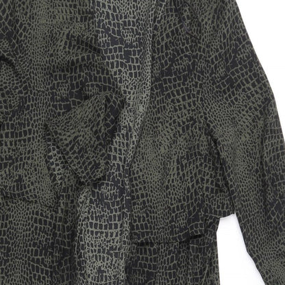 Womens UK Size 6 Divided Green Overcoat