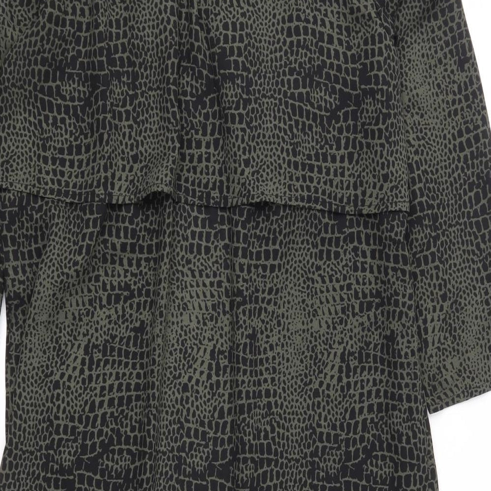 Womens UK Size 6 Divided Green Overcoat