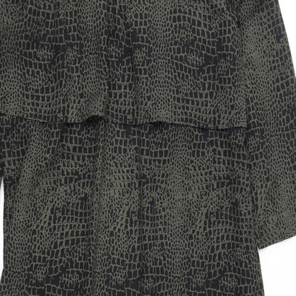 Womens UK Size 6 Divided Green Overcoat