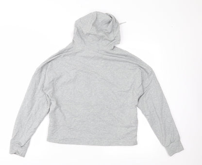 In Vogue Womens Grey  Jersey Pullover Hoodie Size S