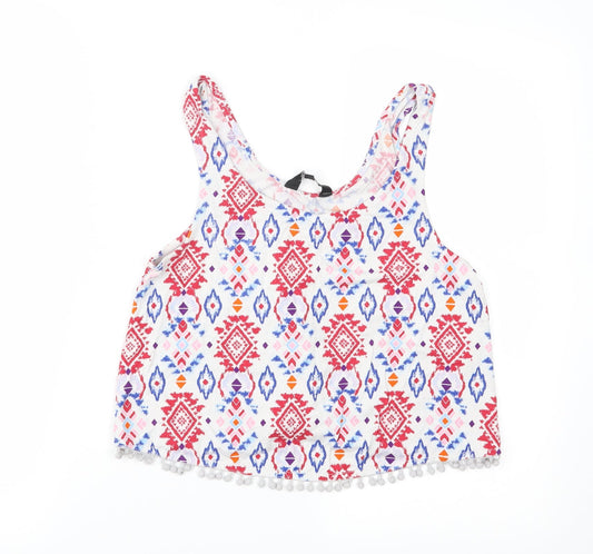 Womens UK Size 12 Atmosphere Multicoloured Cropped Tank