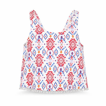 Womens UK Size 12 Atmosphere Multicoloured Cropped Tank